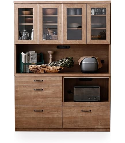 Amazon｜LOWYA ロウヤ 食器棚 キッチン キッチン収納 国産 幅120